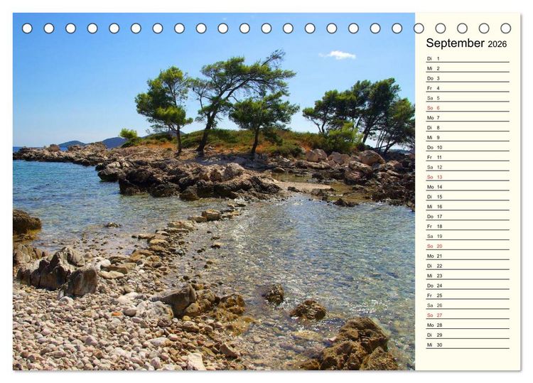Produktbild: Kroatien (Tischkalender 2026 DIN A5 quer), CALVENDO Monatskalender