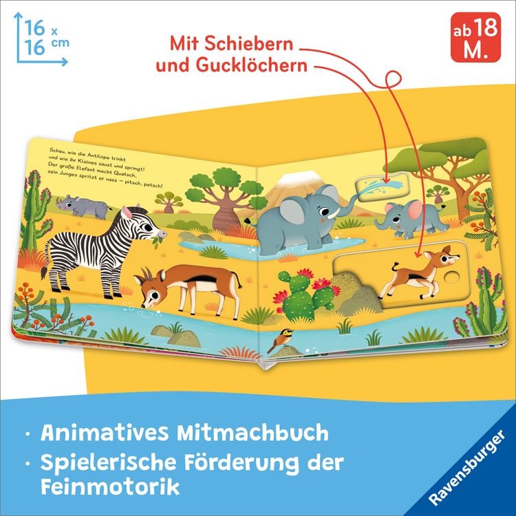 Produktbild: Mein Schiebe-Mitmachbuch - Wilde Tiere