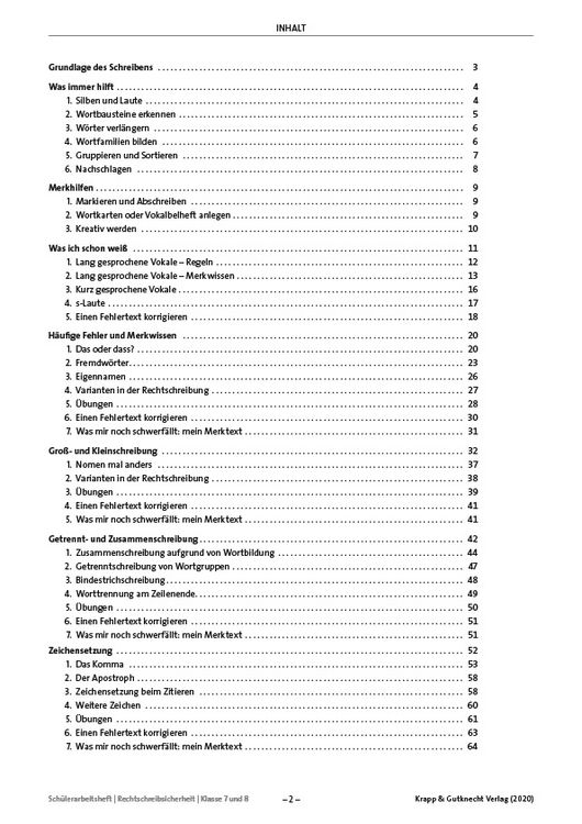 Produktbild: Rechtschreibsicherheit Klasse 7 und 8 &ndash; Sch&uuml;lerarbeitsheft