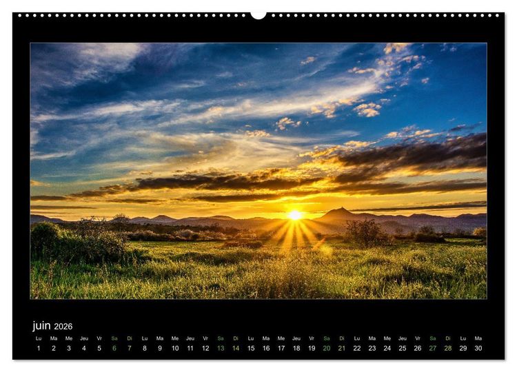 Produktbild: L'Auvergne est belle (Calendrier mural 2026 DIN A2 vertical) calendrier de bureau