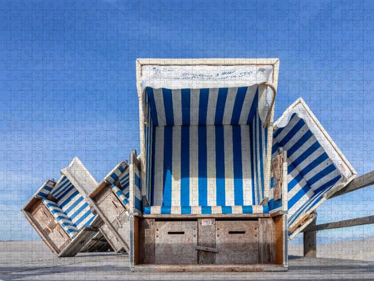 Produktbild: CALVENDO Puzzle St. Peter Ording | 1000 Teile Lege-Gr&ouml;&szlig;e 64x48cm Foto-Puzzle f&uuml;r gl&uuml;ckliche Stunden