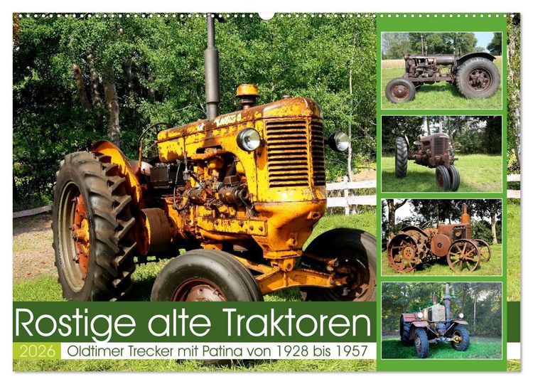 Produktbild: Rostige alte Traktoren (Wandkalender 2026 DIN A2 quer), CALVENDO Monatskalender