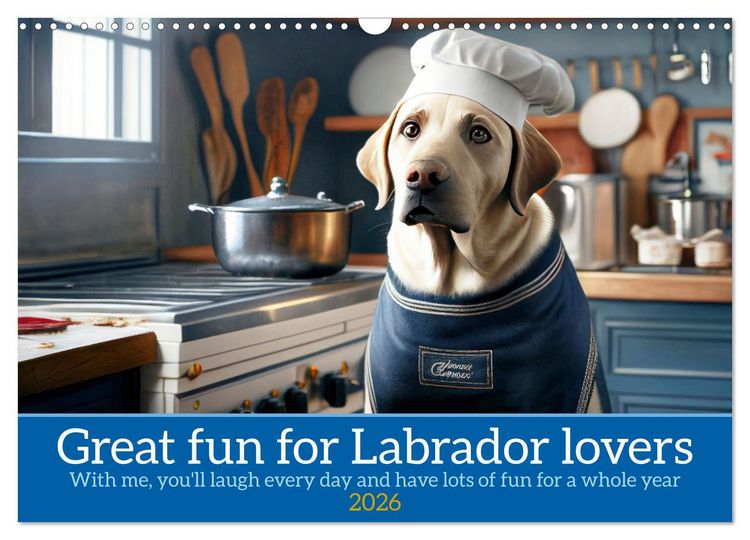 Produktbild: Great fun for Labrador lovers (Wall Calendar 2026 DIN A3 landscape), CALVENDO 12 Month Wall Calendar