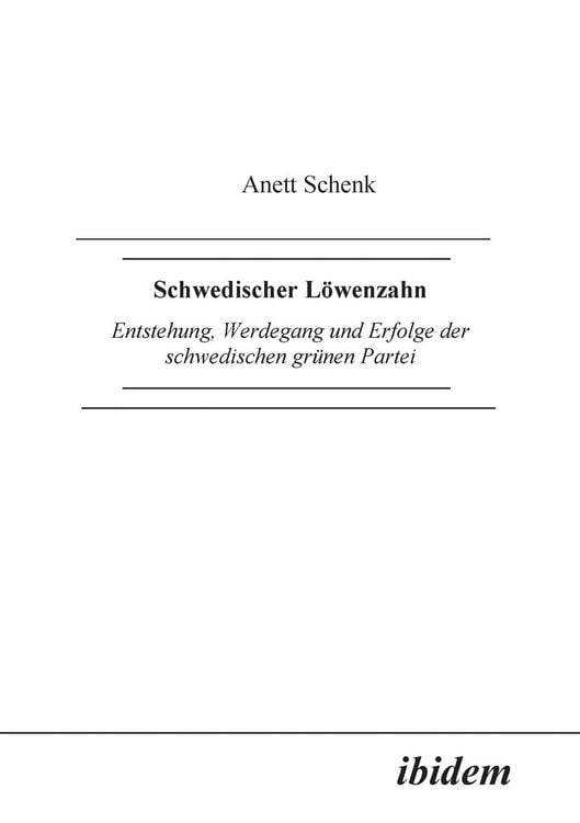 Produktbild: Schenk, A: Schwedischer L&ouml;wenzahn. Entstehung, Werdegang und
