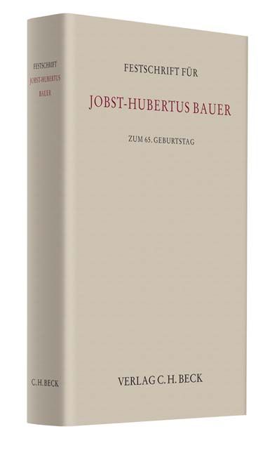 Produktbild: Festschrift f&uuml;r Jobst-Hubertus Bauer