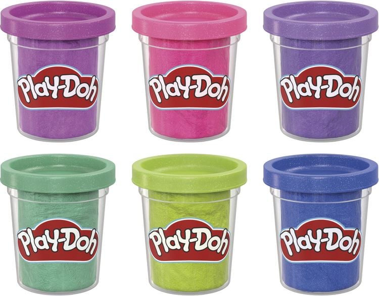 Produktbild: Hasbro F99325L0 - Play-Doh Glitzerknete, Funkelknete, 6 Dosen je 56g