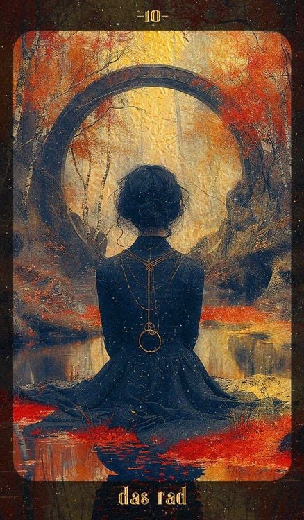 Produktbild: Bernsteinmond Tarot - 78 Tarotkarten und 80-seitiges Booklet