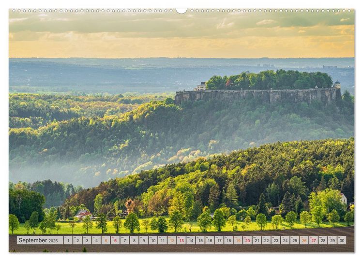 Produktbild: S&auml;chsische Schweiz - Wandern durch das Elbsandsteingebirge (Wandkalender 2026 DIN A2 quer), CALVENDO Monatskalender
