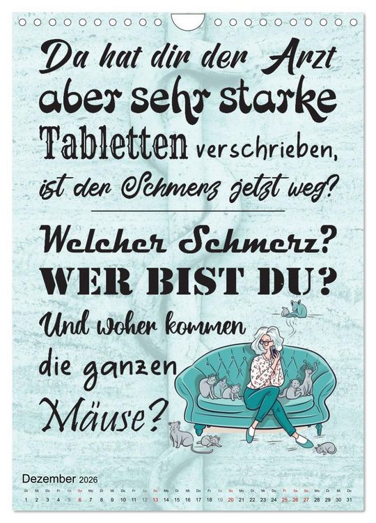 Produktbild: Spa&szlig; im Wartezimmer (Wandkalender 2026 DIN A4 hoch), CALVENDO Monatskalender