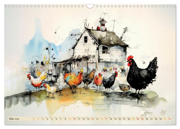 Produktbild: Da ist was los auf dem Bauernhof (Wandkalender 2026 DIN A3 quer), CALVENDO Monatskalender