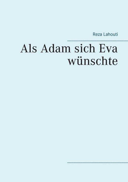 Produktbild: Als Adam sich Eva w&uuml;nschte