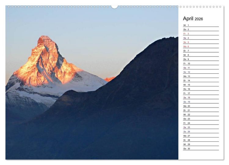 Produktbild: Matterhorn. Der Berg der Berge (Wandkalender 2026 DIN A2 quer), CALVENDO Monatskalender