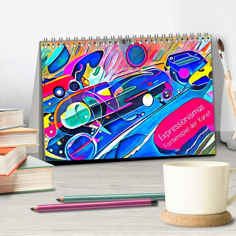 Produktbild: Expressionismus - Farbenspiel der Kunst (Tischkalender 2026 DIN A5 quer), CALVENDO Monatskalender