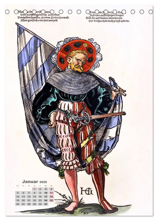 Produktbild: Landsknechte und Soldaten: Historische Uniformen (Tischkalender 2026 DIN A5 hoch), CALVENDO Monatskalender