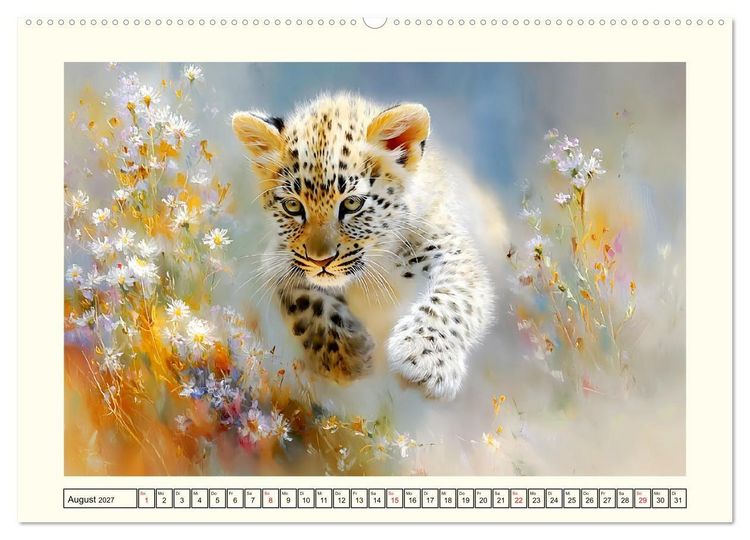 Produktbild: Leopardenkinder. Afrikas Katzenbabys im Licht der Natur (hochwertiger Premium Wandkalender 2027 DIN A2 quer), Kunstdruck in Hochglanz