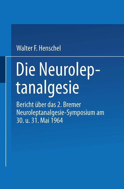 Produktbild: Die Neuroleptanalgesie