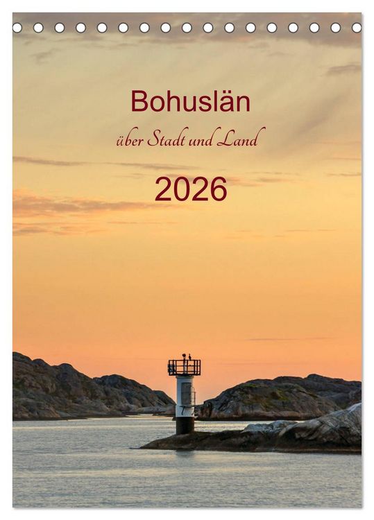 Produktbild: Bohusl&auml;n - &uuml;ber Stadt und Land (Tischkalender 2026 DIN A5 hoch), CALVENDO Monatskalender