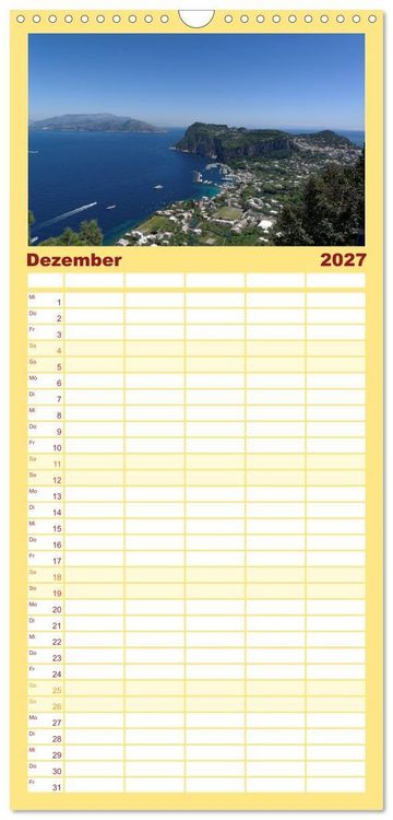 Produktbild: Familienplaner 2027 - Reisen ans Meer mit 5 Spalten (Wandkalender, 21 x 45 cm) CALVENDO