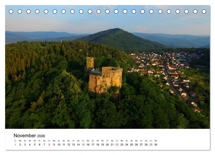 Produktbild: Deutschlands Burgen - Der S&uuml;den von oben (Tischkalender 2026 DIN A5 quer), CALVENDO Monatskalender