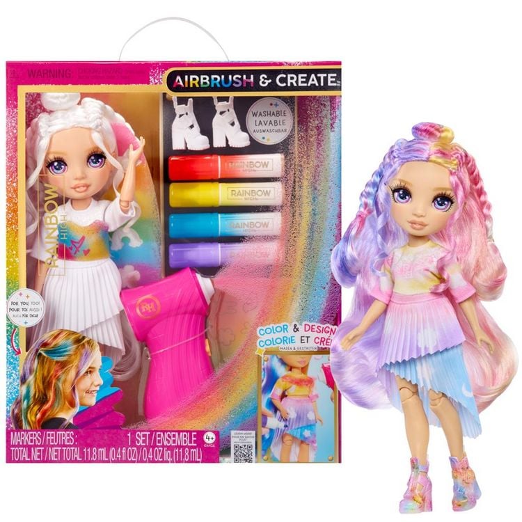 Produktbild: Rainbow High Color & Create Evergreen Fashion Dolls - Purple Eyes