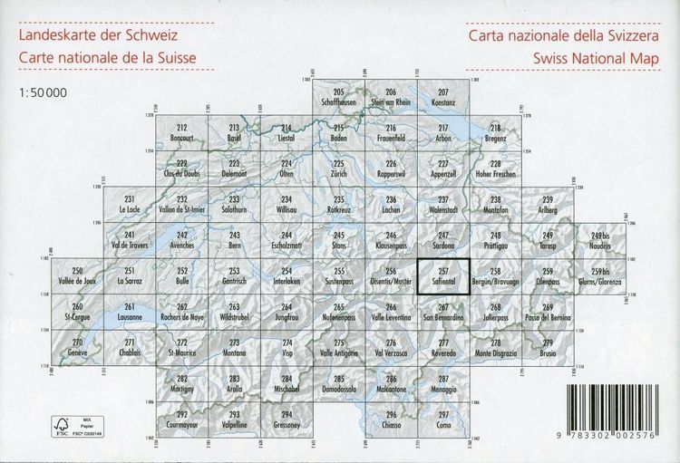 Produktbild: Swisstopo LK 1:50 Safiental