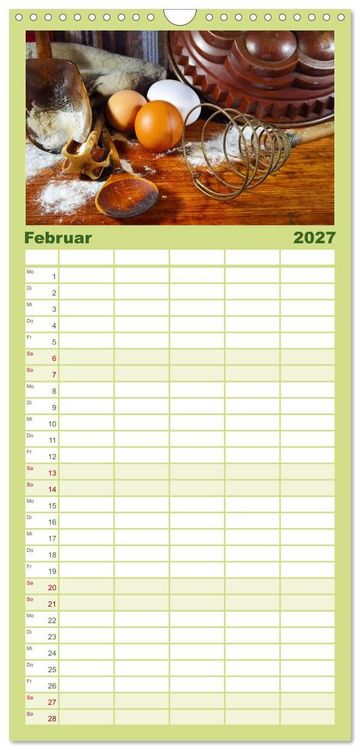 Produktbild: Familienplaner 2027 - Zeitreise auf dem K&uuml;chentisch mit 5 Spalten (Wandkalender, 21 x 45 cm) CALVENDO