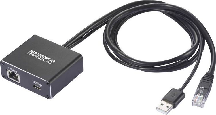 Produktbild: SpeaKa Professional SP-GNS-200 Netzwerkadapter/Hub 1 GBit/s USB-C&reg;, RJ45