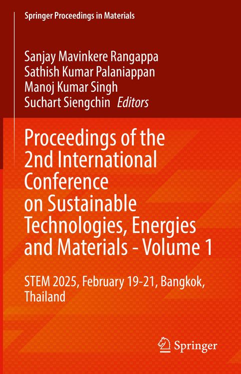 Produktbild: Proceedings of the 2nd International Conference on Sustainable Technologies, Energies and Materials - Volume 1