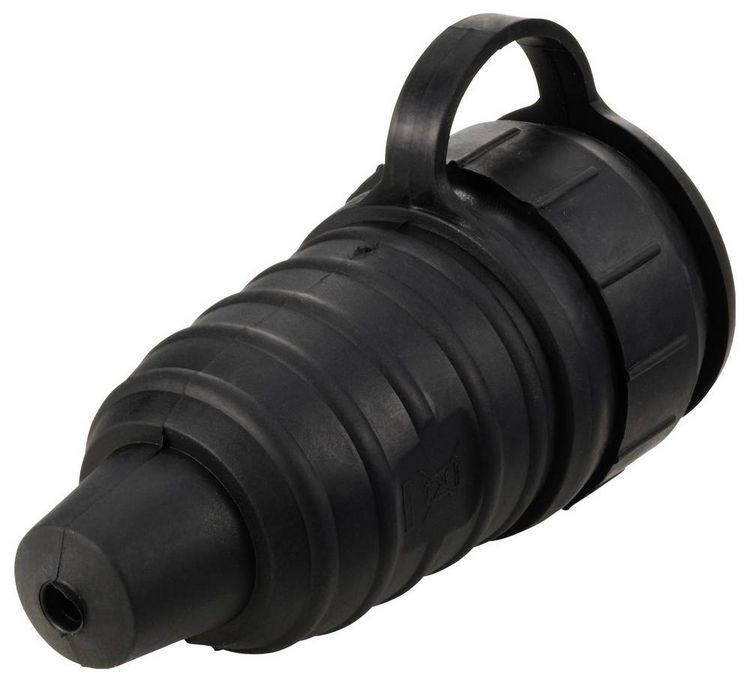 Produktbild: Sygonix SY-6618474 Schutzkontaktkupplung TPE 250 V/AC Schwarz IP44