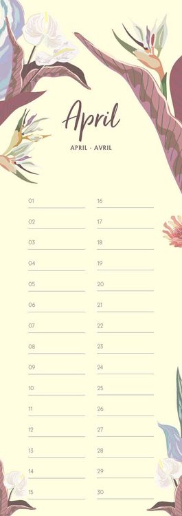 Produktbild: Geburtstagskalender Floral