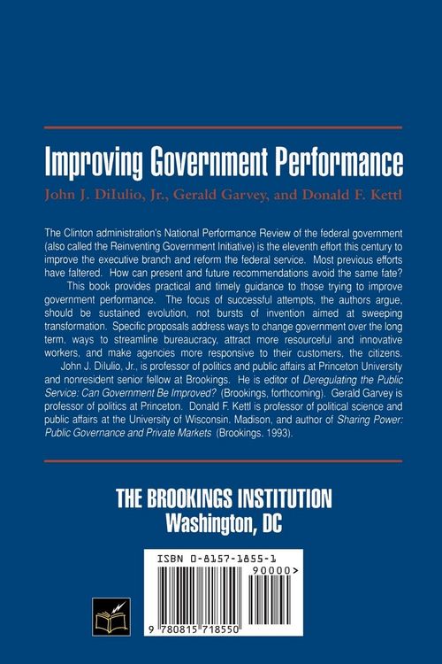 Produktbild: Improving Government Performance