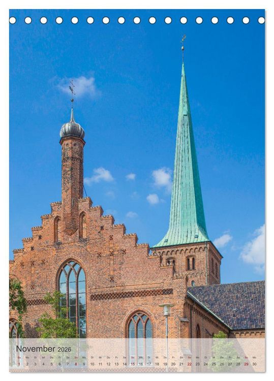 Produktbild: D&auml;nemark - Historisches F&uuml;nen (Tischkalender 2026 DIN A5 hoch), CALVENDO Monatskalender