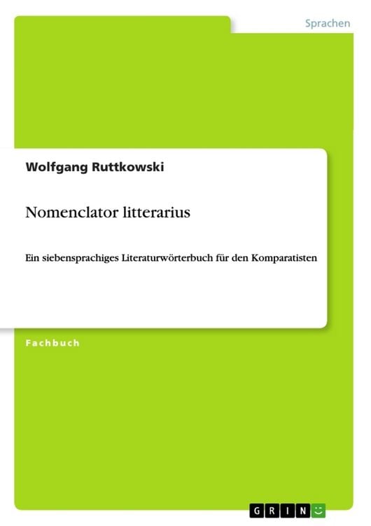 Produktbild: Nomenclator litterarius