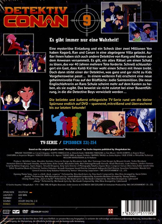 Produktbild: Detektiv Conan - TV-Serie - DVD Box 9 (Episoden 231-254) (5 DVDs)