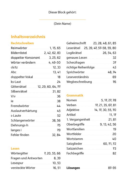 Produktbild: Mein R&auml;tselblock Deutsch 3. Klasse