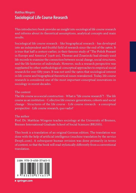 Produktbild: Sociological Life Course Research