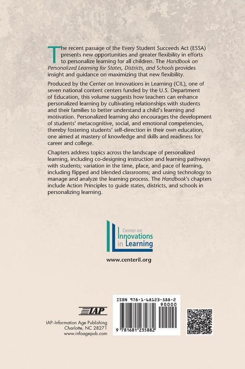 Produktbild: Handbook on Personalized Learning for States, Districts, and Schools(HC)
