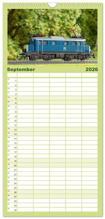 Produktbild: Familienplaner 2026 - Klassische Loks aus G&ouml;ppingen mit 5 Spalten (Wandkalender, 21 x 45 cm) CALVENDO