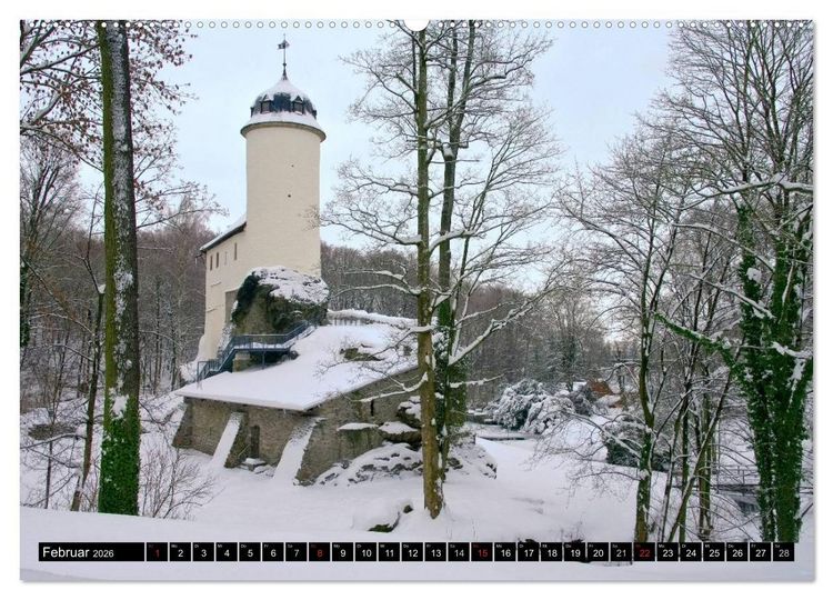 Produktbild: Schl&ouml;sser und Burgen in Sachsen (Wandkalender 2026 DIN A2 quer), CALVENDO Monatskalender