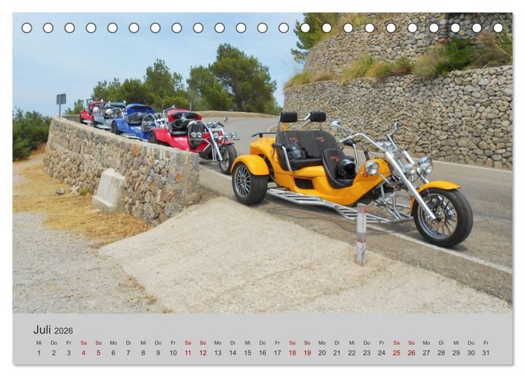 Produktbild: Trikes - Unterwegs auf drei R&auml;dern (Tischkalender 2026 DIN A5 quer), CALVENDO Monatskalender