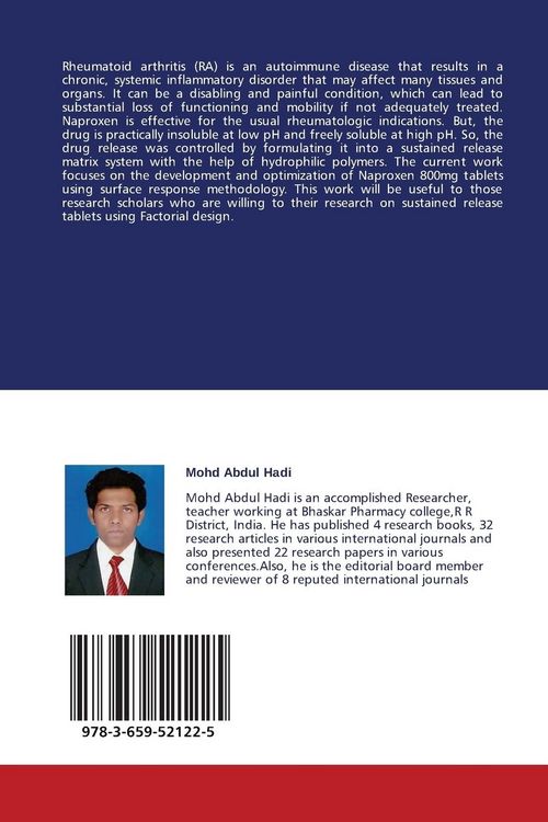Produktbild: Development and optimization of naproxen sustained release tablets