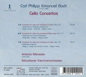 Produktbild: Cpe Bach: Cello Concertos Wq170,171,172