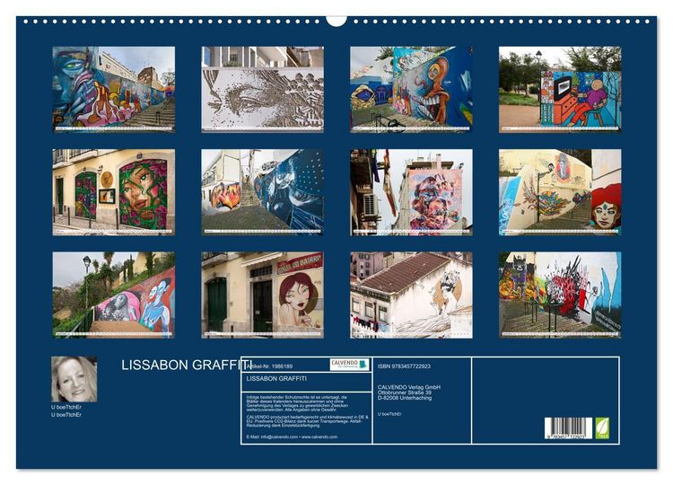 Produktbild: LISSABON GRAFFITI (Wandkalender 2026 DIN A2 quer), CALVENDO Monatskalender