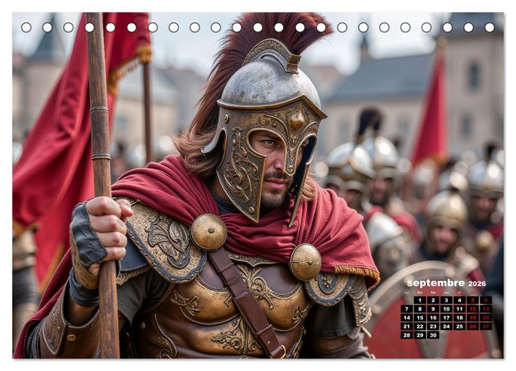 Produktbild: La vie pendant l'Antiquit&eacute; - Rome et les Romains (Calendrier de bureau 2026 DIN A5 vertical), CALVENDO calendrier mensuel