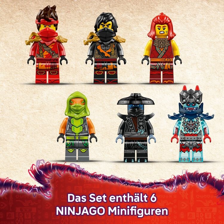 Produktbild: LEGO NINJAGO Ninja-Actionflitzer - 3-in-1-Bauset mit Ninja-Bikes - 71844