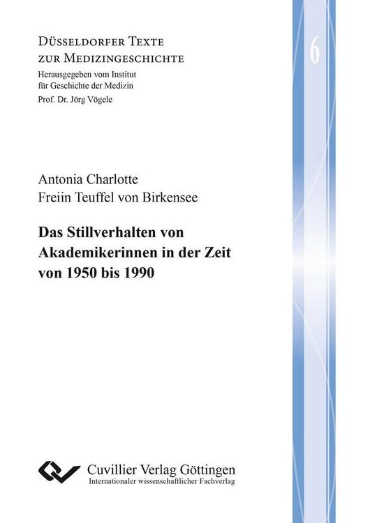 Produktbild: Das Stillverhalten von Akademikerinnen in der Zeit von 1950 bis 1990