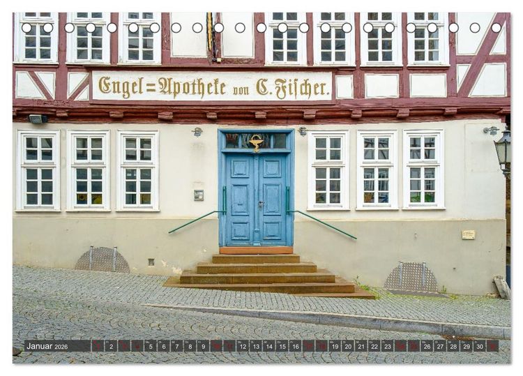 Produktbild: Ein Blick auf Homberg an der Efze in Farbe (Tischkalender 2026 DIN A5 quer), CALVENDO Monatskalender