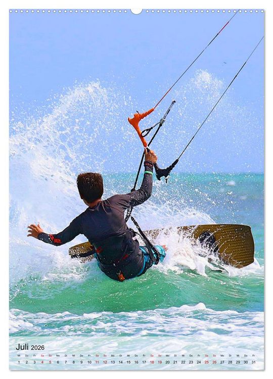 Produktbild: Kitesurfen - Fun pur (Wandkalender 2026 DIN A2 hoch), CALVENDO Monatskalender