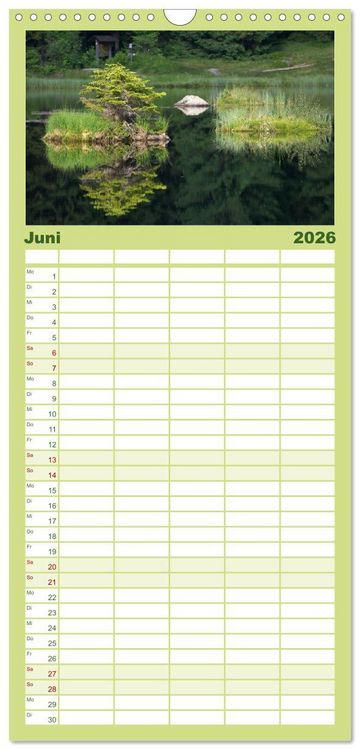 Produktbild: Familienplaner 2026 - Bayerischer Wald - der Osten Bayerns mit 5 Spalten (Wandkalender, 21 x 45 cm) CALVENDO