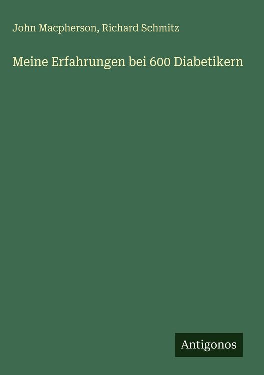 Produktbild: Meine Erfahrungen bei 600 Diabetikern